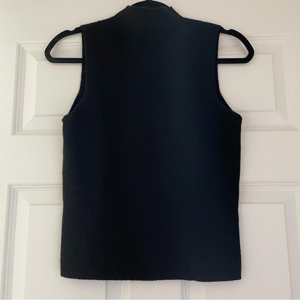 Black cashmere mock neck sweater sz M Ann Taylor